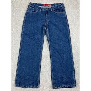 Berne Ladies Flannel Lined Jeans Womens 14 Short Cotton Blue Denim Work Pant NEW